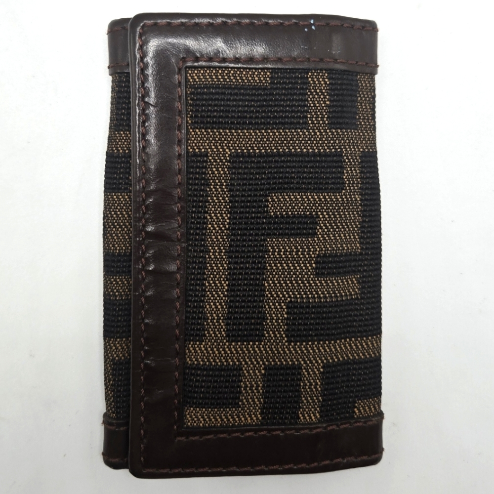 EUC Fendi Zucca Canvas Key Holder